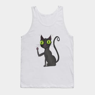 Black cat vector Tank Top